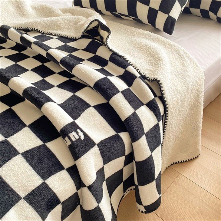 100% polyester solid color polar airline blanket