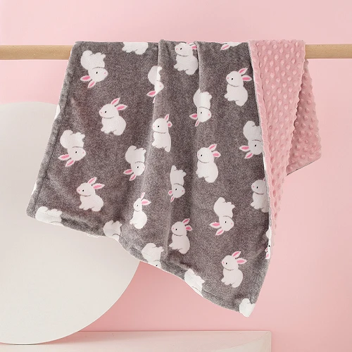 Flannel Minky Dots Blankets