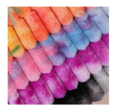 Țesătură din blană artificială de iepure jacquard