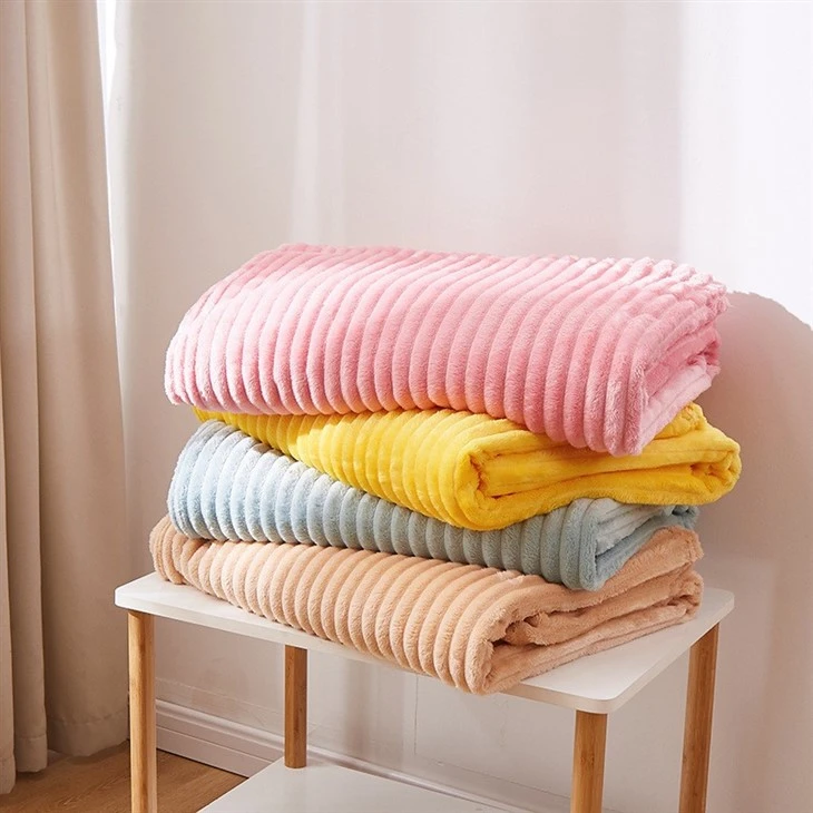 super soft striped flannel blanket