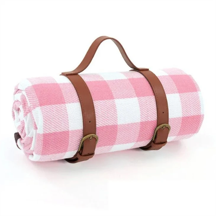Customized Red Gingham Picnic Blanket