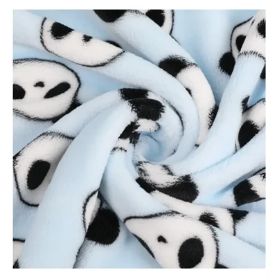 Țesătură drăguță de flanel moale tipărită panda