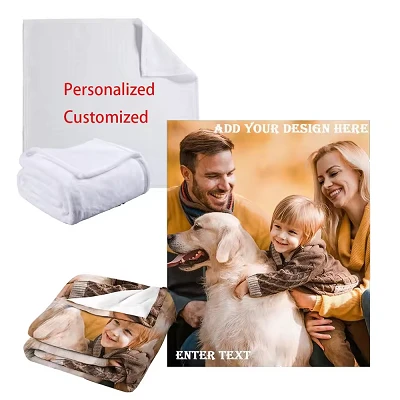 Pătură de sublimare alb personalizată