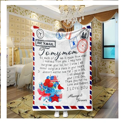 Pătură de personaj personalizată cu scrisoare